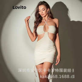 连衣裙批发外贸品牌Lovito女装时尚靓妹甜美辣妹欧美杂款上衣裤子