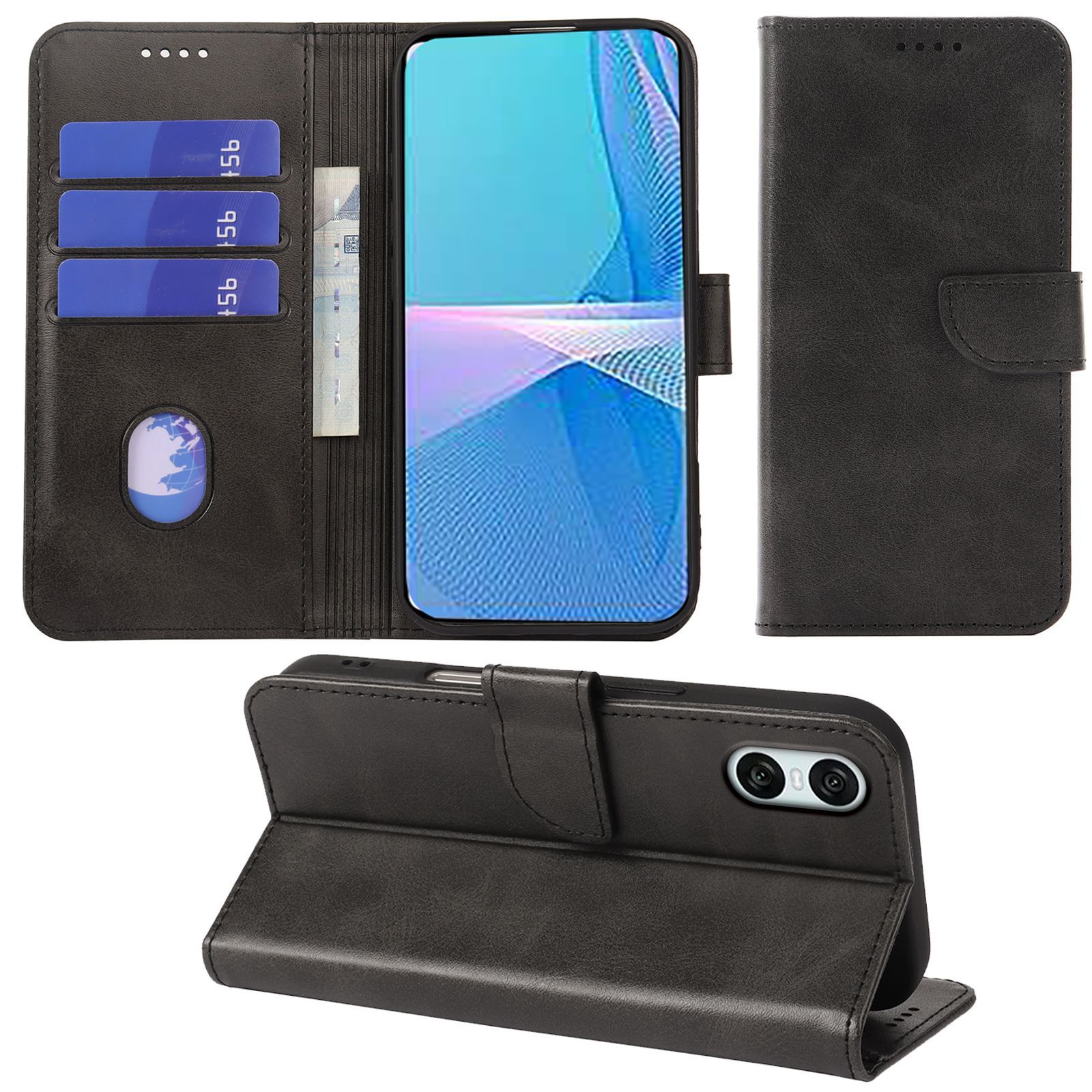 适用索尼xperia 10 vI/10 6代手机壳小牛皮刀扣手机皮套跨境专供