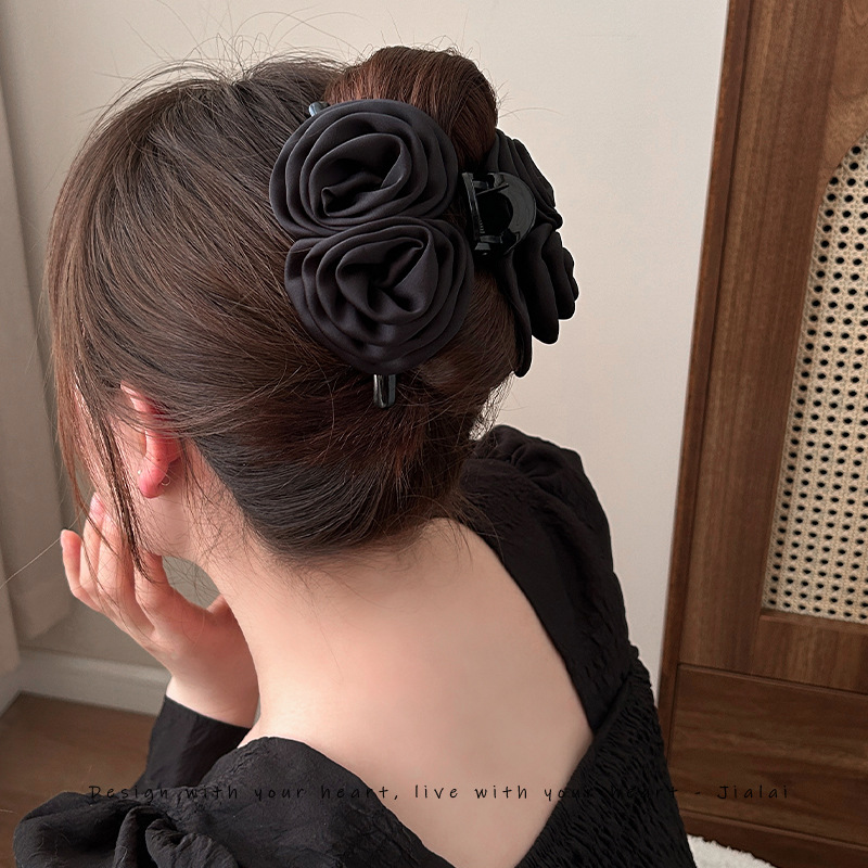 Flores rascar flores clip de cabello hembra cártamo rascar detrás del cerebro clip de pescado clip de cabello toque para el cabello