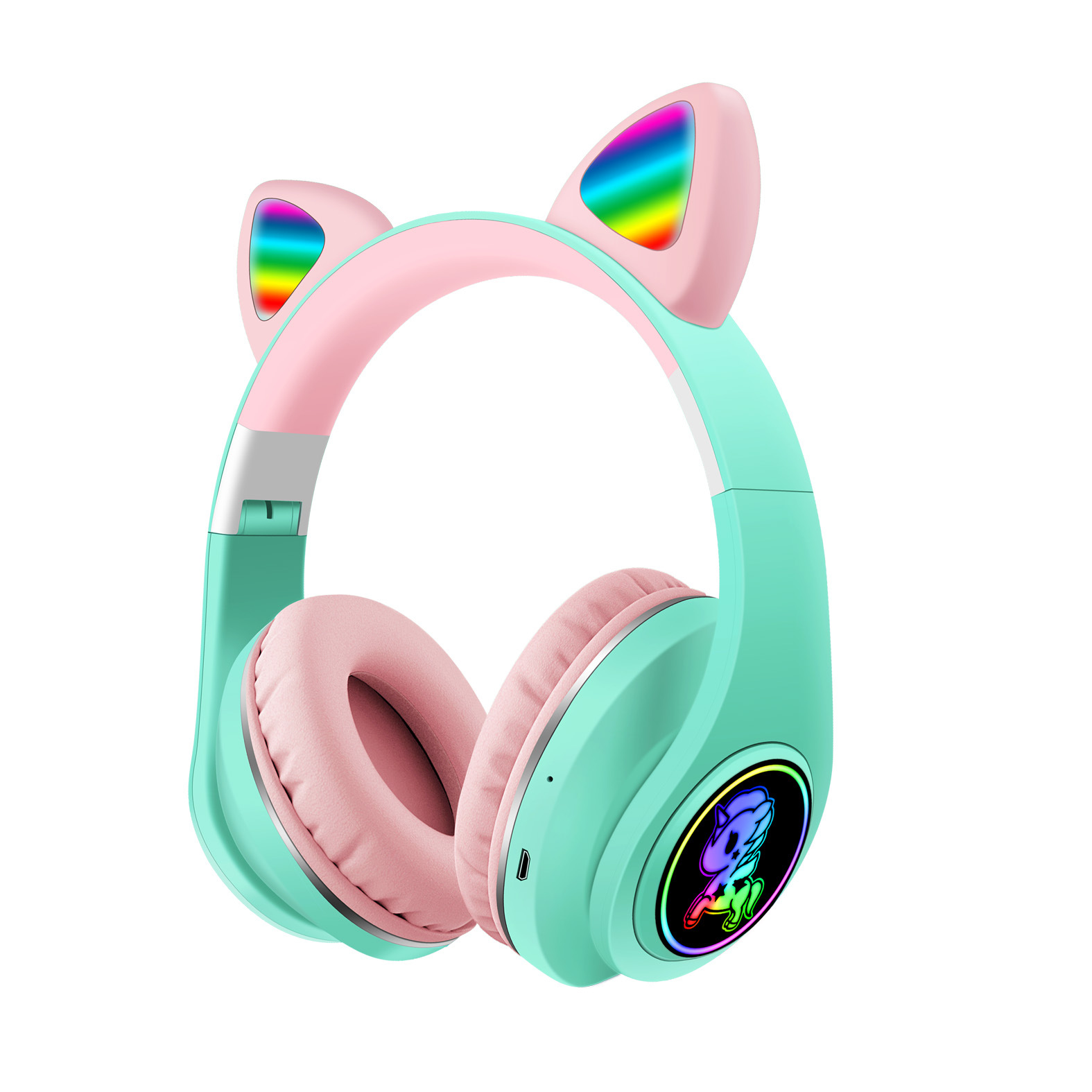 Nuevo M2 M7 gato oído auricular Bluetooth auricular luminoso macaron color todo incluido oído auriculares inalámbricos 5,0
