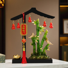 创意仿玉节节高升摆件家居客厅玄关饰品乔迁新居礼品五福临门摆设