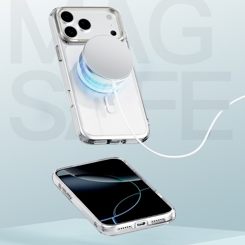 iPhone17air手机壳金属摄像框透明磁吸壳适用苹果17pro手机保护套|undefined