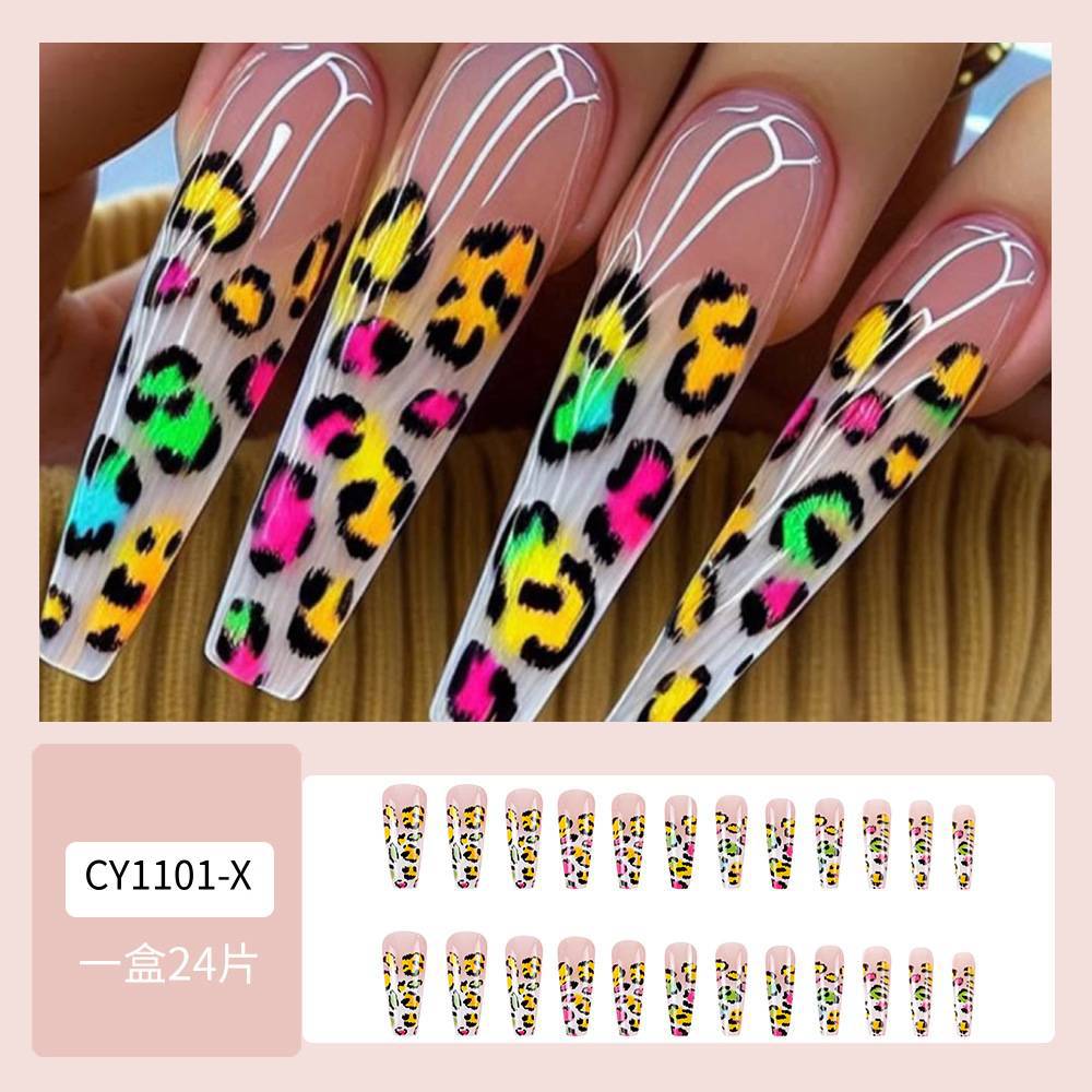 Uñas de uñas largas portátiles Parche de uñas postizas desmontables Sensación de alto nivel Venta al por mayor de uñas portátiles de venta caliente transfronterizas