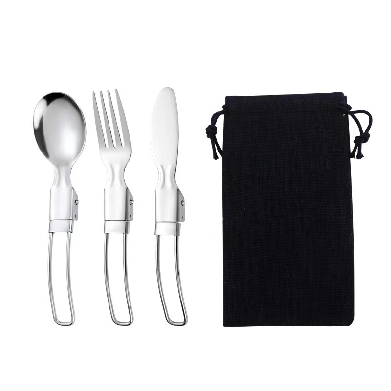 칼, 포크와 숟가락 + 검은 가방