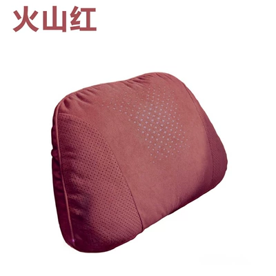 Headrest | Non-Deformable Car Cushion, Neck Pillow - suede-volcano-red-waist-support-1-piece
