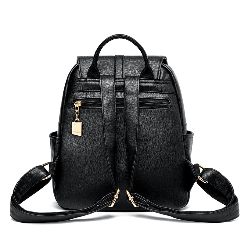 Marca genuina Mochila De cuero suave para las mujeres 2023 nueva moda estilo Coreano de gran capacidad de viaje todo-fósforo de cuero suave de las mujeres mochila