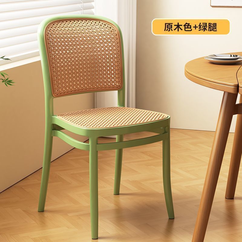 籐プラスチック椅子北欧家庭用スタッキングダイニングチェア屋外インターネットセレブレジャー背もたれ椅子中古小型テーブルと椅子|undefined
