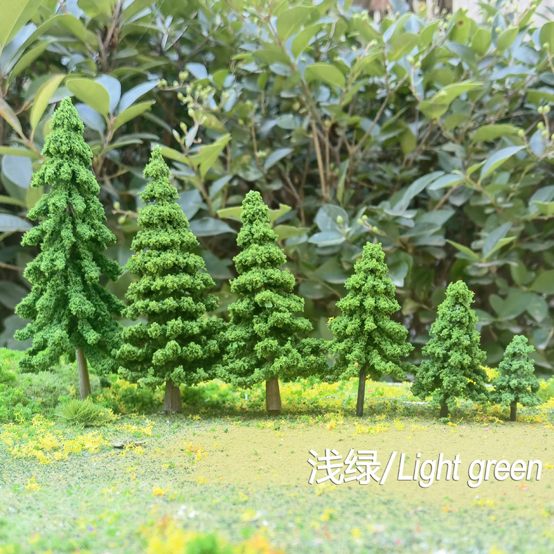 Miniatura torre modelo de pino árbol de pino ciprés árbol modelo de árbol de arena perennial micro paisaje material de fabricación mini