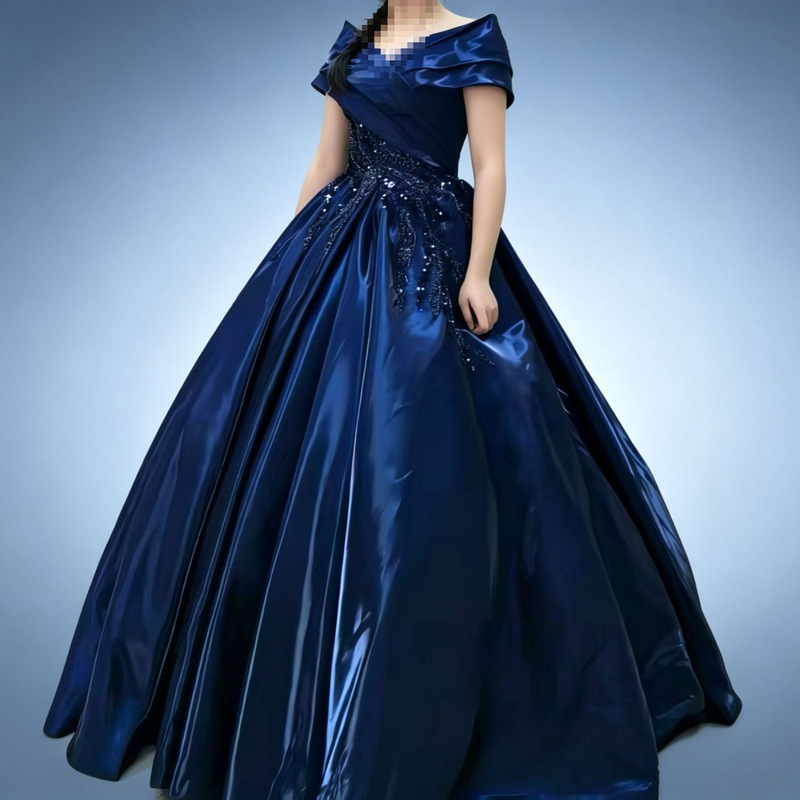 2026 New Long Stage Performance Dress for High-End Annual Meetings, Elegant Performance Tutu Skirt, Vocal Arts Exam Dress