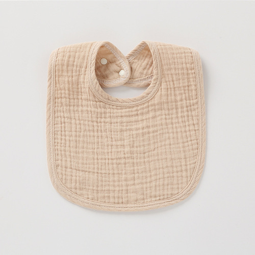 Baby saliva napkin newborn 4-layer cotton gauze bib for male and female baby supplementary food spring and summer bib absorbent thin style
