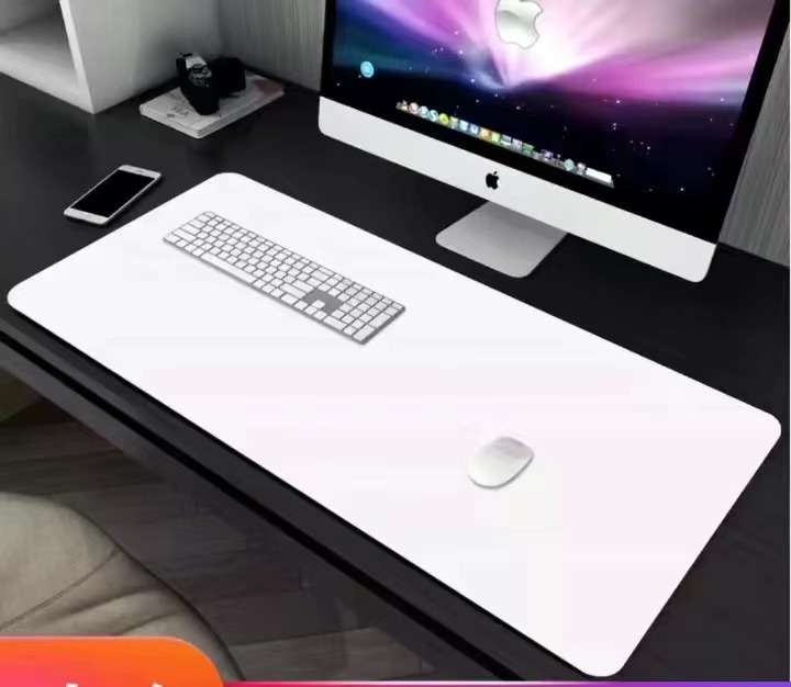 Cojín de mesa de cuero rectangular de color sólido simple computadora doméstica de escritorio grueso teclado almohadilla publicitaria almohadilla de ratón