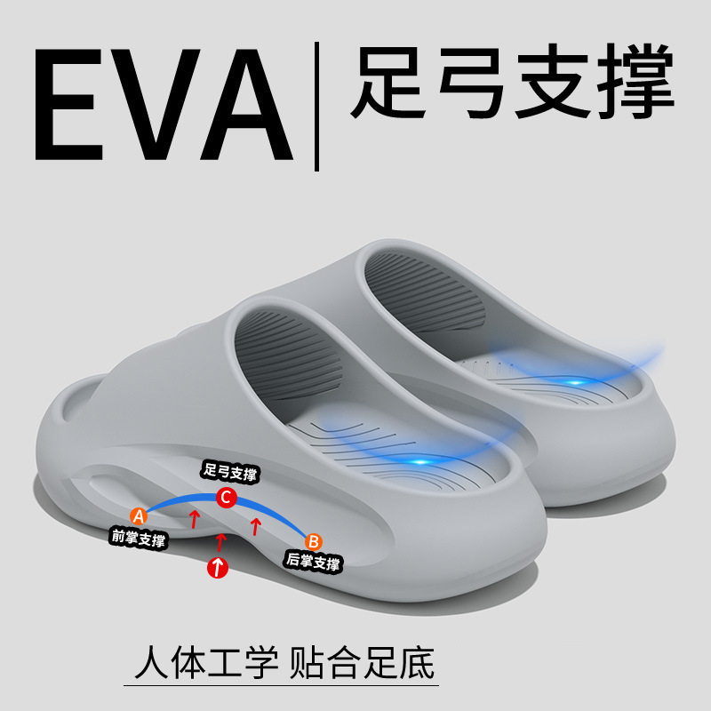 Arch Support Eva Thick-Soled Height-Increasing Slippers for Women, Indoor Soft-Soled Sports Breathable Outdoor Slippers Wholesale