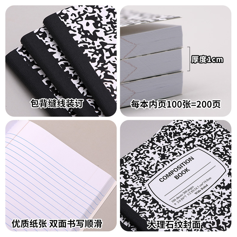 Seis colores B5 personalizado cuaderno de notas de impresión cuaderno de oficina de costura de línea transversal bolsa de costura de espalda cuaderno de notas