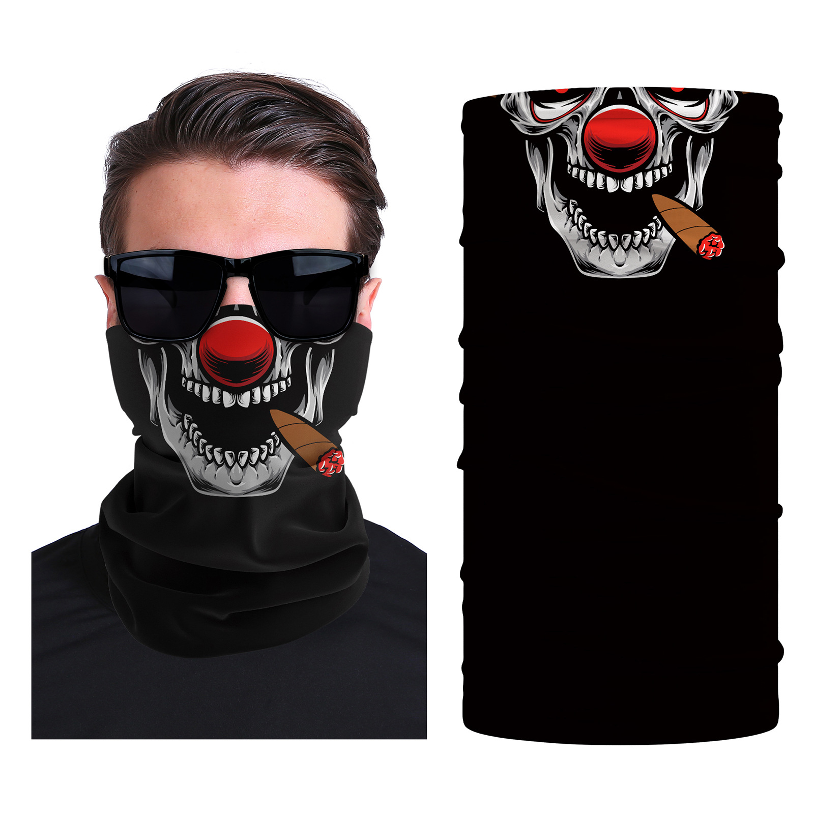 Xun hui transfronterizo media cara cráneo bufanda mágica sombrilla de viaje al aire libre máscara de equitación cuello de protección uv