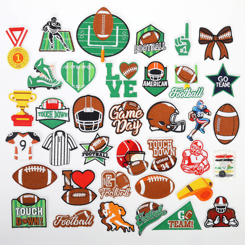 Baseball Team Patch Badge, Football Sports Decorative Embroidery Patch Set, Cross-Border Set Combination Patch Baseball Team Patch Badge, Football Sports Decorative Embroidery Patch Set, Cross-Border Set Combination Patch
