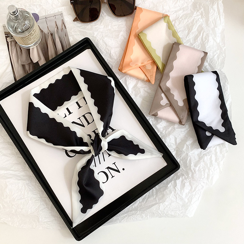 Pañuelo de seda, banda larga, decoración de alta calidad, bufanda pequeña, cinturón multiusos, diadema de cuerda de súper hada francesa, cinturón para el cabello, serpentina para el cabello