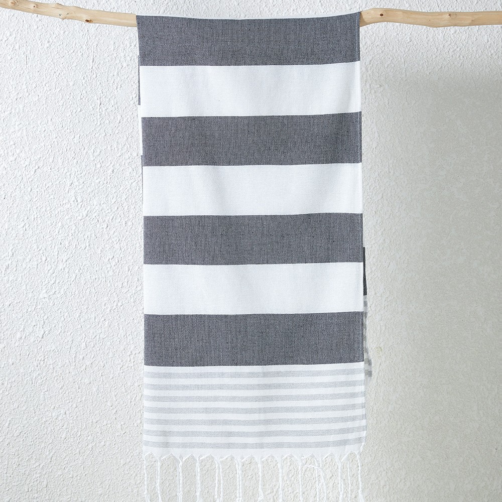 Toalla turca de algodón teñido en hilo, manta de playa de secado rápido con rayas