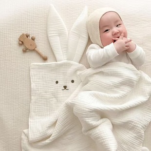 Ins Korean Baby Gauze Blanket Double-Layer Gauze Kidsren's Blanket Summer Thin Newborn Bear Blanket