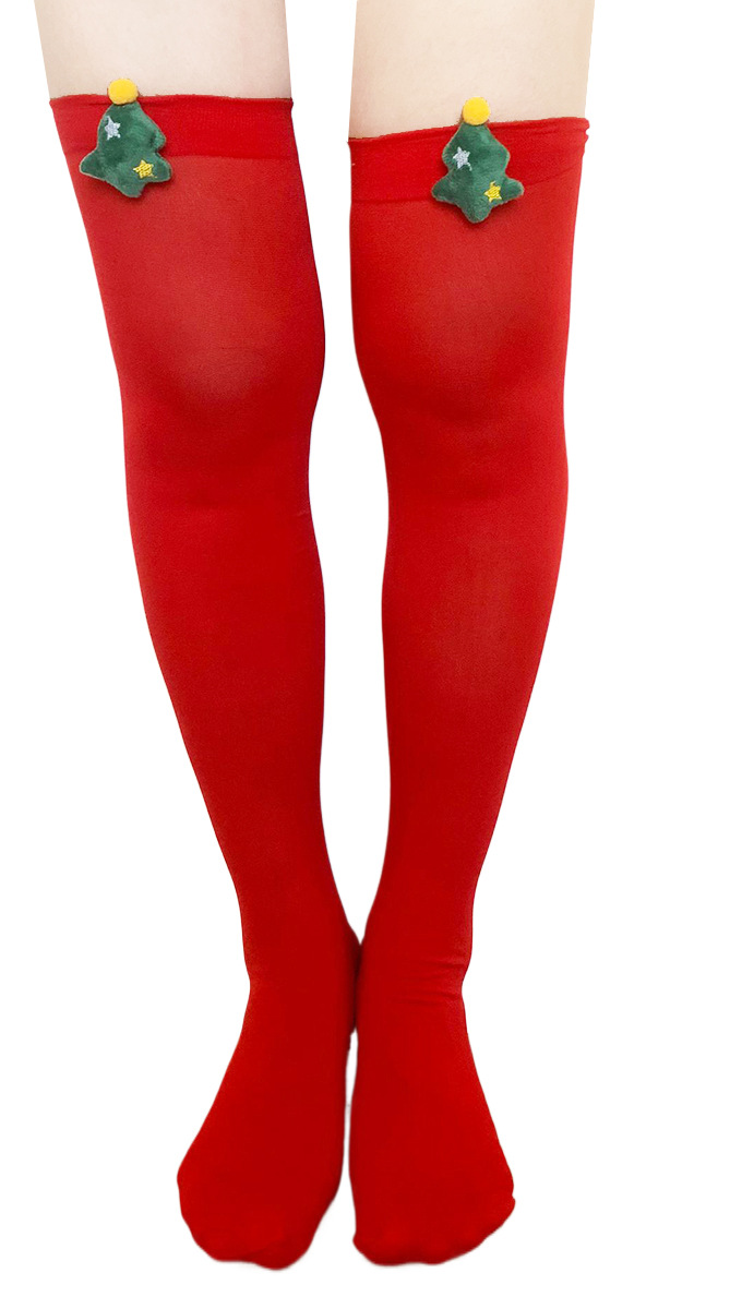 Medias de Navidad fabricantes transfronterizos en stock Medias de Halloween vacaciones vestir ropa accesorios rayas sobre la rodilla Calcetines