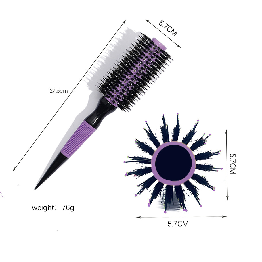 Tubo de aluminio de cerdas peine hogar curling peine venta al por mayor masaje peine del pelo peine de madera punta cola peine contraste color cojín de aire peine