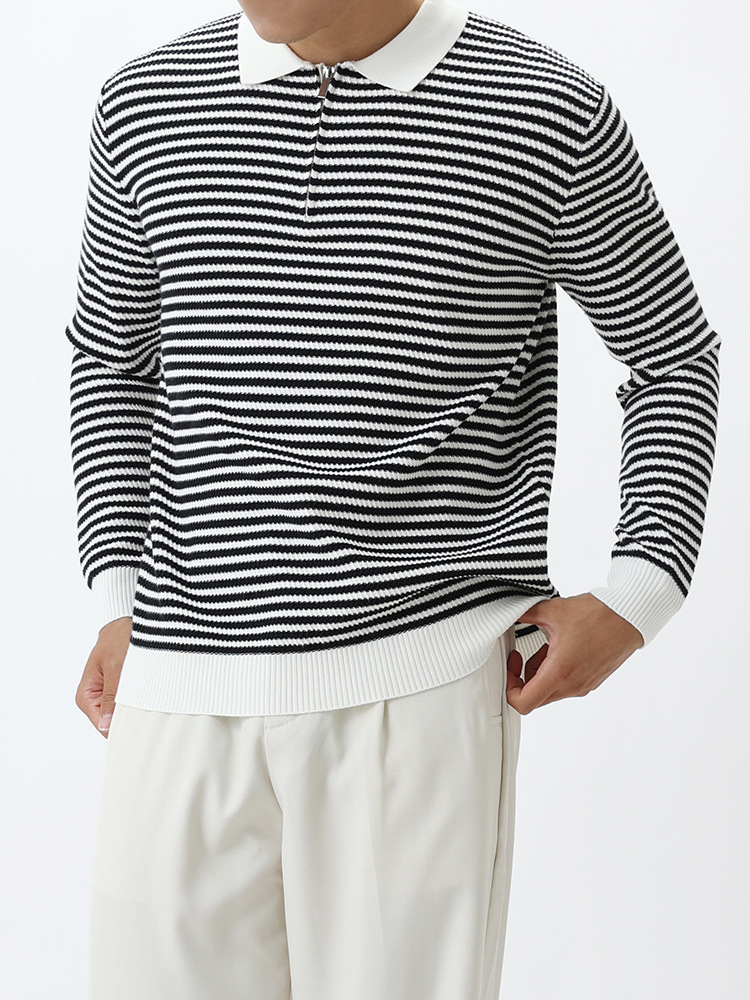 Uniqlo marca de lujo transfronterizo ligero de lujo Polo camisa de punto con cuello americano suéter Polo camisa hombre
