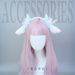 模造獣耳現物手飾り髪飾りぬいぐるみコスプレ道具ファッションアクセサリー羊耳カチューシャ