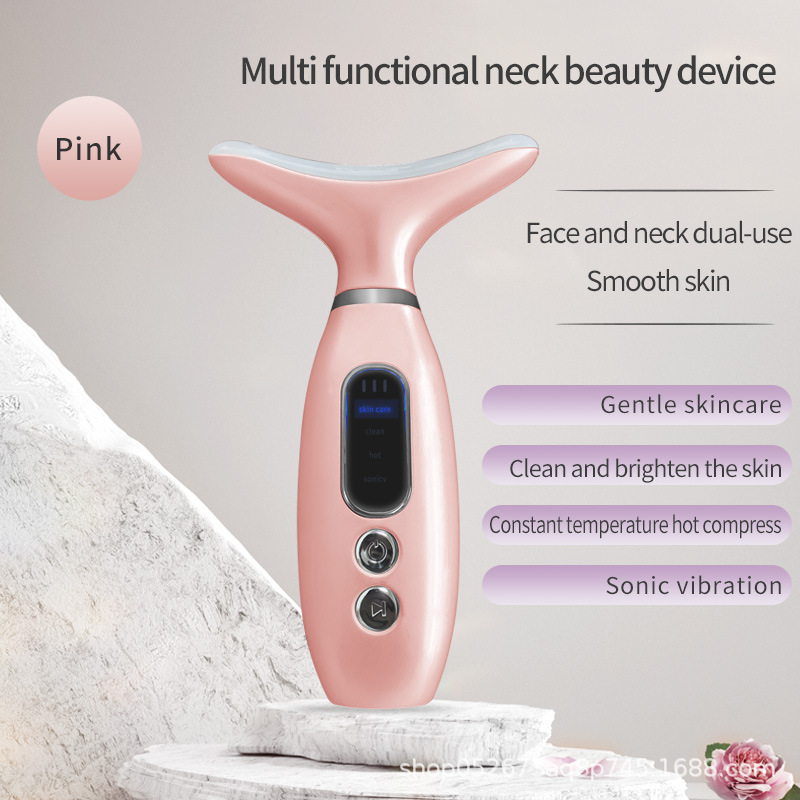 Nuevo dispositivo eléctrico transfronterizo de belleza de cuello, dispositivo de belleza de calentamiento de temperatura constante, masajeador de cuidado facial para el cuello image 7