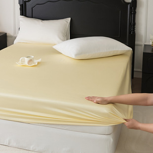 Clearance to pick up 60 pieces of Tencel single sheet summer simple solid color bed hat 1.8