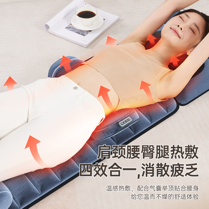 跨境颈椎腰椎多功能按摩垫代发腰部脉冲热敷按摩靠垫全身按摩床垫|undefined