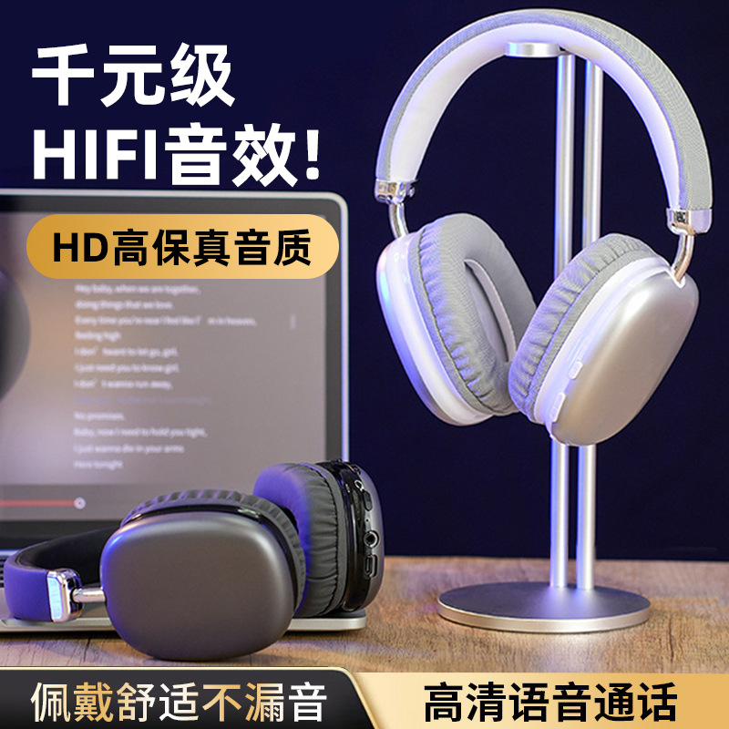 In-Stock Huaqiangbei Stereo Wireless Bluetooth Headphones, Over-Ear Universal Headset for Mobile Phones, Factory Wholesale, Cross-Border