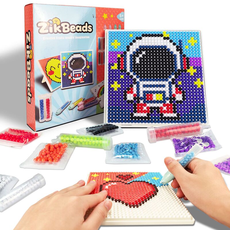 Cross-Border DIY Handmade Bead Painting Board, No-Ironing Bead Toy Series, Large Bead Pegboard Puzzle, Educational Toy