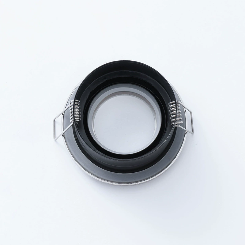 Downlight housing for recessed ceiling, waterproof bathroom-grade, compact Ø8.3×3.5 cm, white/black/plating