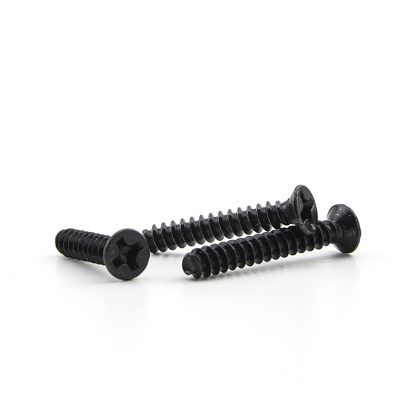 KB 나사 검정색 접시 머리 플랫 테일 셀프 태핑 나사 플랫 헤드 섀시 냉각 팬 나사 M2 |