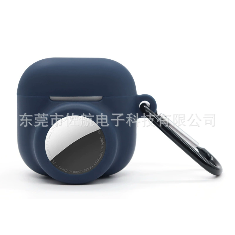 Защитный силиконовый чехол (для Apple AirPods 4) — 2-в-1 совместимый с AirTag, беспроводной Bluetooth