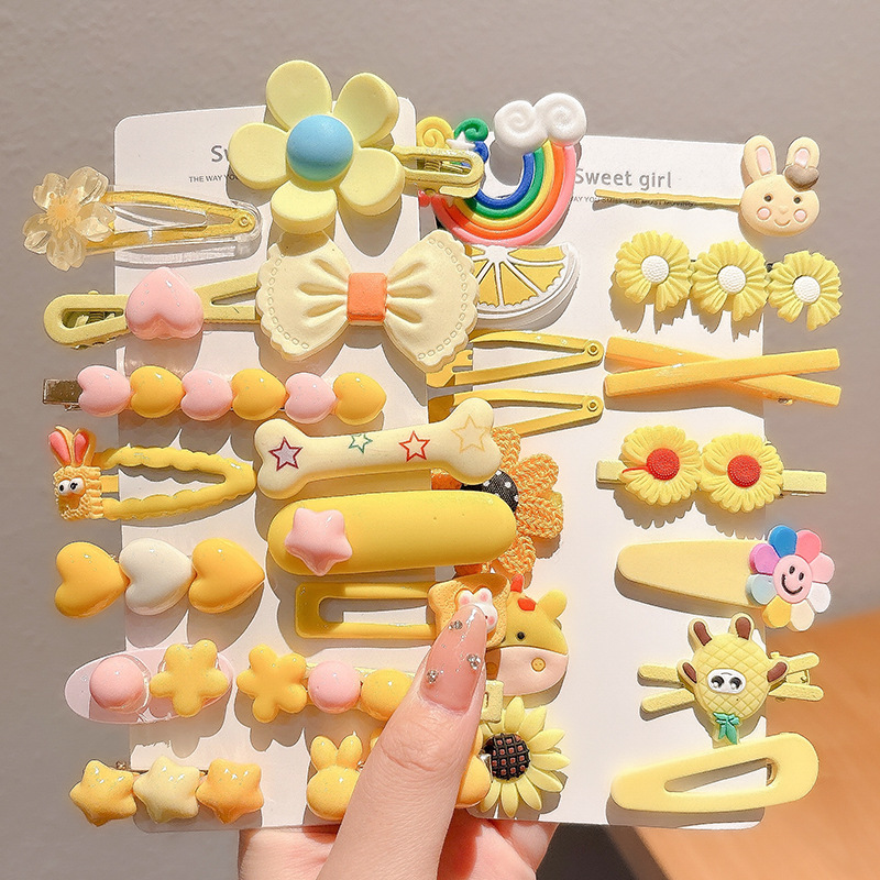 2024 nuevo clip BB de color lindo clip de cabello de boca de pato chica lateral clip de frange para niños tocado tarjeta de cabello rotura