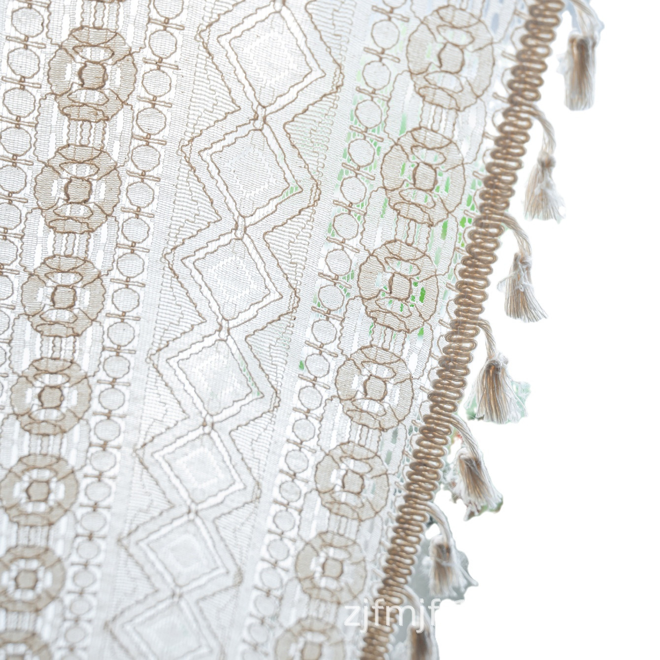 Cortinas boémias com borlas para quarto sala de estar e janela_voghion.com