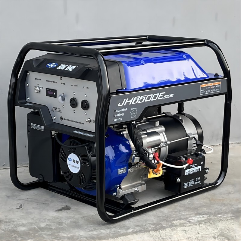 嘉陵品牌5.0KW电启动家用露营单缸汽油发电机组JH6500E SIDE