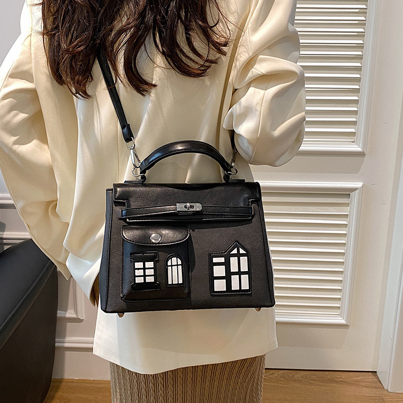 Comercio exterior transfronterizo nuevo bolso Kelly portátil textura femenina bolso cuadrado pequeño de un solo hombro práctico bolso de moda de mensajero de todo fósforo