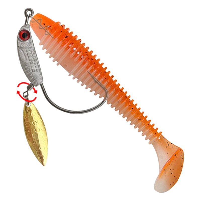 Luya gancho de pescado al por mayor 3g5g7g10g14g gancho de plomo aguja de bloqueo con lentejuelas gancho de manivela gancho de plomo inferior anti-colgante