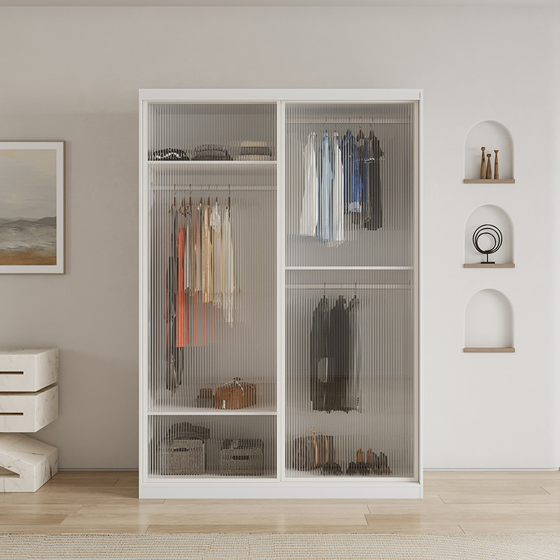 Armario casa alquiler dormitorio económico pequeño apartamento armario de almacenamiento gabinete almacenamiento simple ropa colgante armario image 3