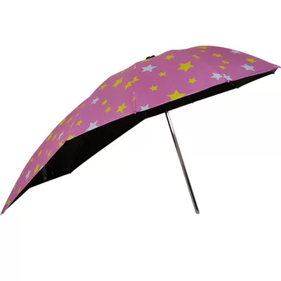 Electric vehicle sunshade umbrella, rain — Elektromobil üçün ön şüşə çətiri (günlük) - pink-five-star-vinyl-extended-umbrella-single-umbrella-without-stand