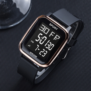 New fashion student outdoor sports timing electronic watch men's multi-function alarm luminous electronic watch wholesale