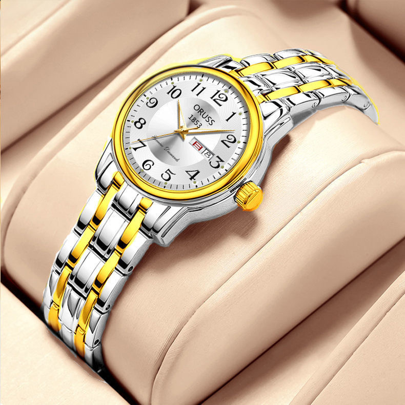 genuine goods Ultra-thin Waterproof Women's Watch Women's Wristwatch Quartz Women's Tungsten Steel Women's Watch Male Student Fashion Couple's Watch