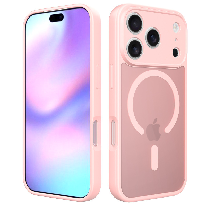 跨境苹果17promax手机壳磁吸iphone16e橙色精孔全包肤感15保护套|undefined