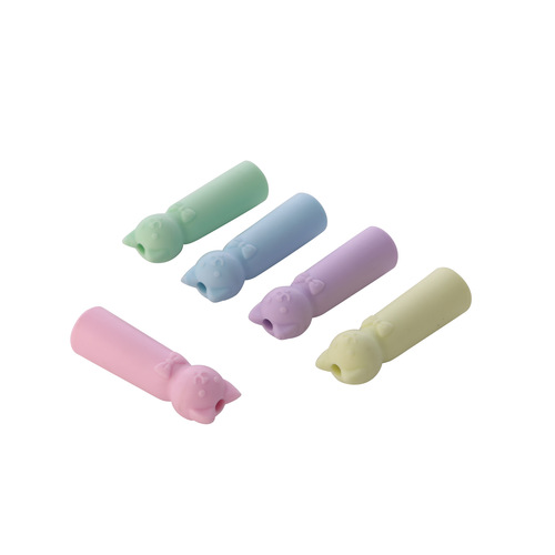Pencil cover silicone pen cover cartoon pencil cap kindergarten pencil extender primary school student pen cap pencil pen cover