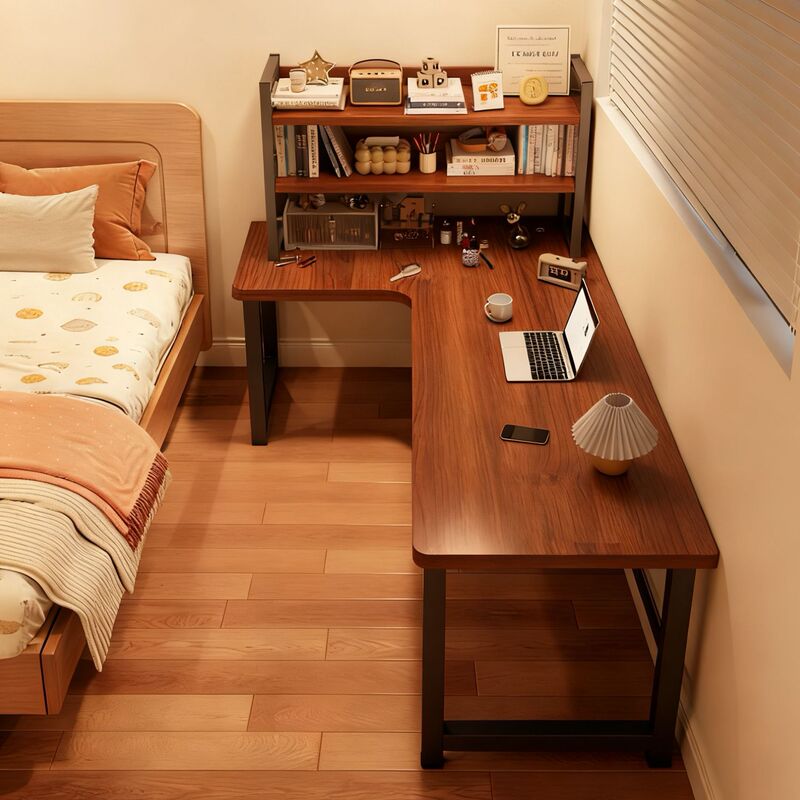 Computer Desk, Home Bookshelf, Desk, Integrated Study and Writing Desk, 2026 Hot Model, Bedroom Corner L-Shaped Office Desk Computer Desk, Home Bookshelf, Desk, Integrated Study and Writing Desk, 2026 Hot Model, Bedroom Corner L-Shaped Office Desk