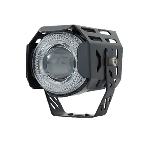 Transparent steel cannon LED spotlight, strong light for road illumination, integrated reinforced front light for motorcycle and electric vehicle modification