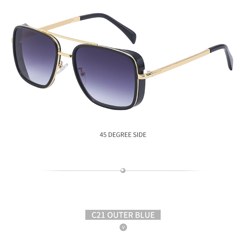 Unisex Mode Einfarbig Pc Kröte Spiegel Sonnenbrille display picture 5