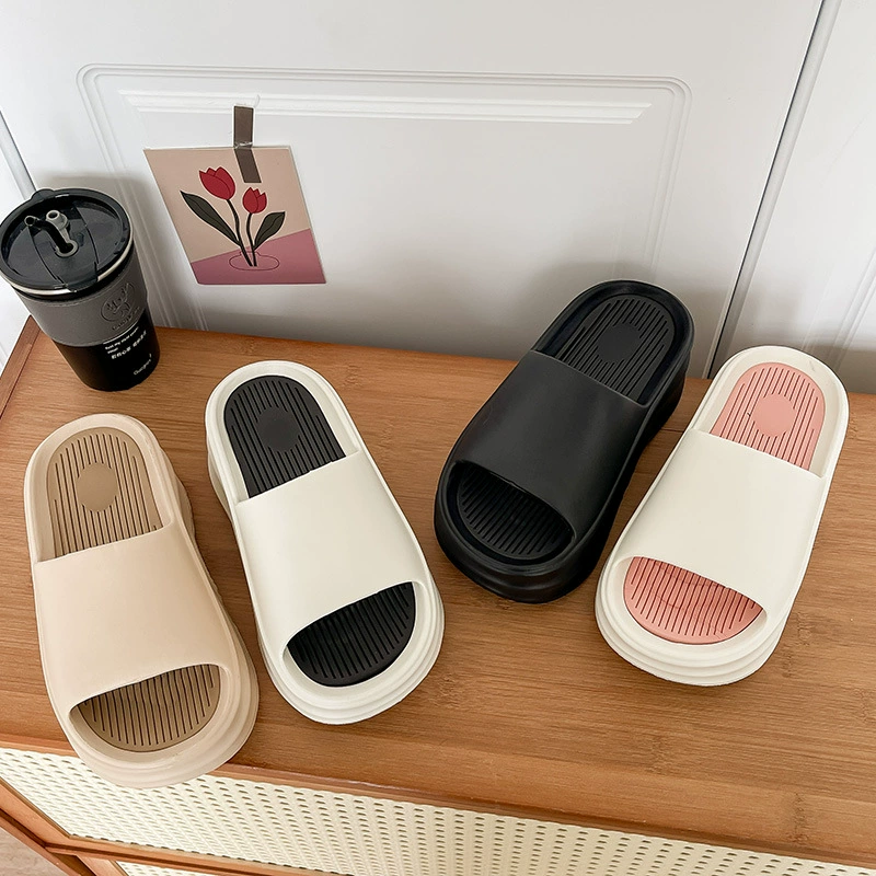 Новый EVA шлепанцы с толстым дном сетка красный цвет, увеличен плоский дном