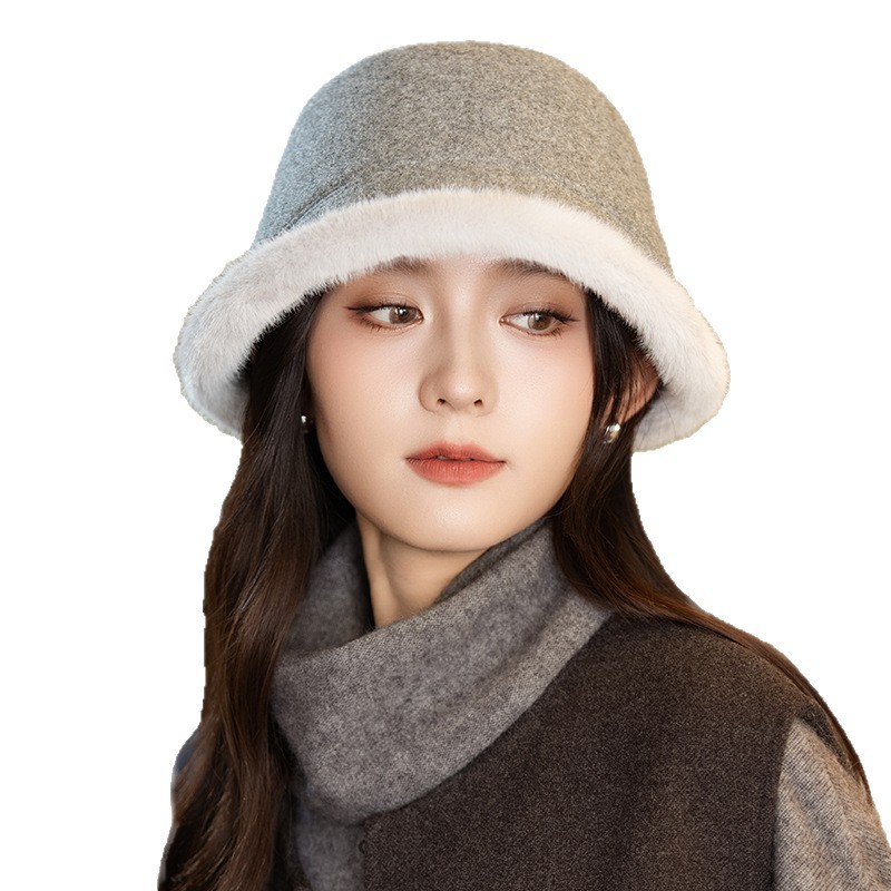 Cappello da pescatore caldo, spesso e foderato in pile, in stile giapponese, per donna, autunno inverno, elegante cappello a secchiello che snellisce il viso_voghion.com